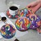 8 PCS Dragon Diamond Painting Coasters Kit (Dragon) 3.9 x 3.9 x 0.5 inches